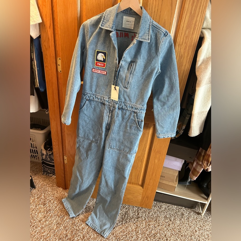 NWT Denim Jumpsuit